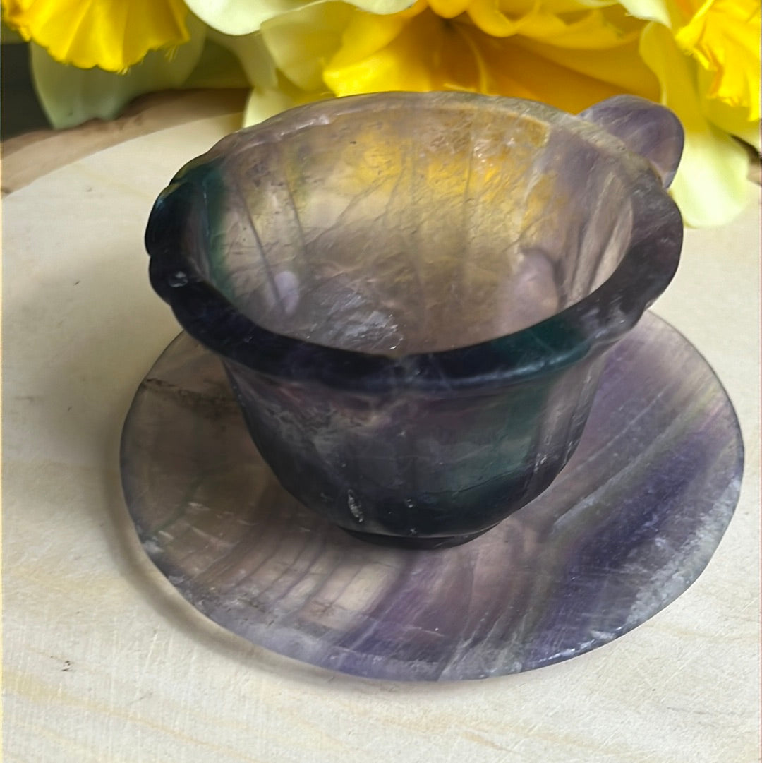Fluorite Hand Carved Cup