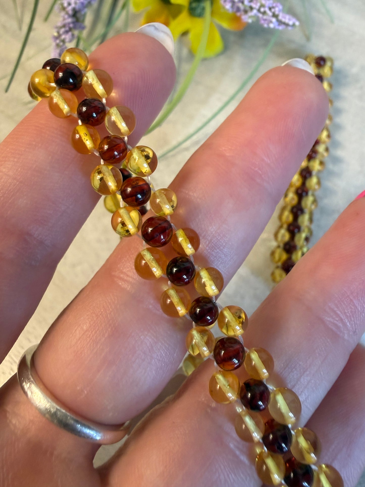 Amber trio bracelet