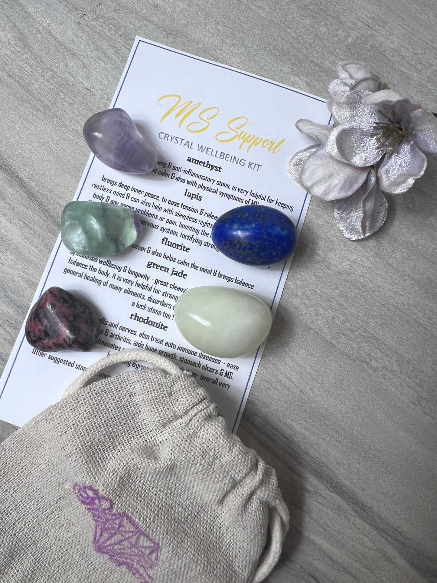 Starcrystalgems - MS Multiple Sclerosis Support - Tumblestone Kit