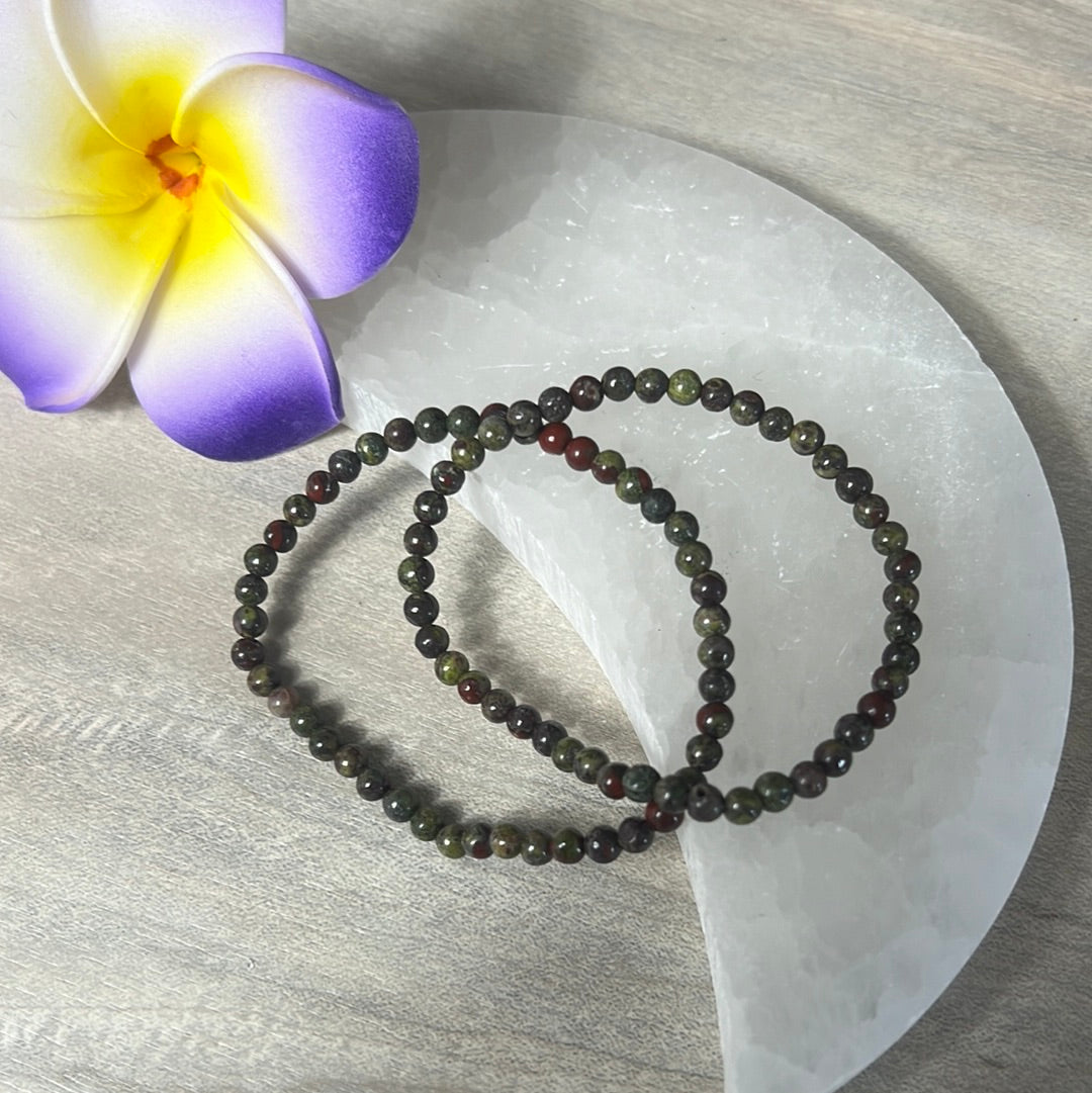4mm Dragon Blood Bead Bracelet