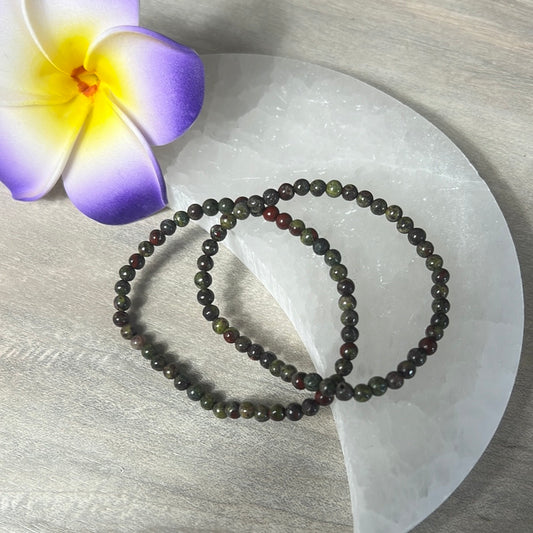 4mm Dragon Blood Bead Bracelet