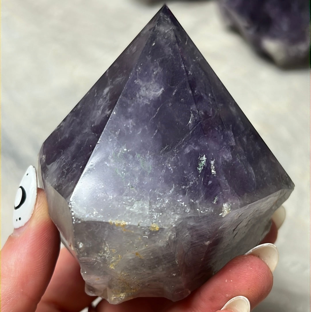 Amethyst Half & Half Polished Raw Tower Points