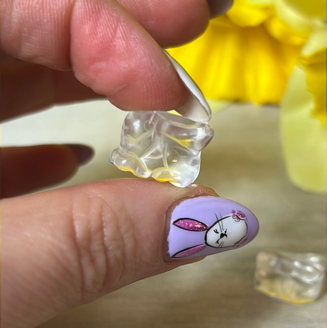 Mini Clear Quartz Rabbit Bunny