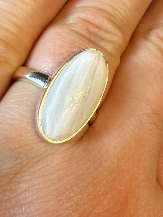 Scolecite 925 Ring - Size M