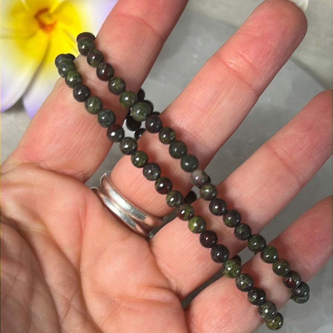 4mm Dragon Blood Bead Bracelet