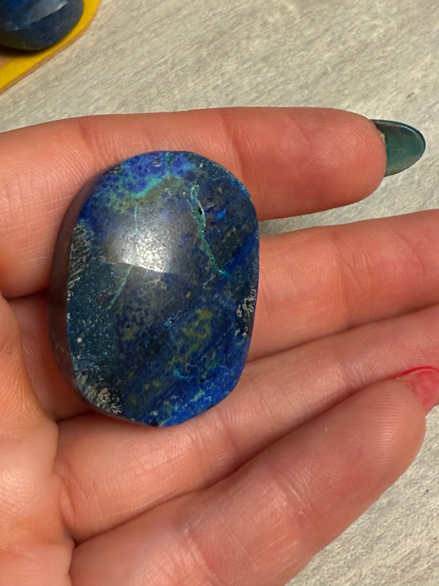 Azurite Palm Stone