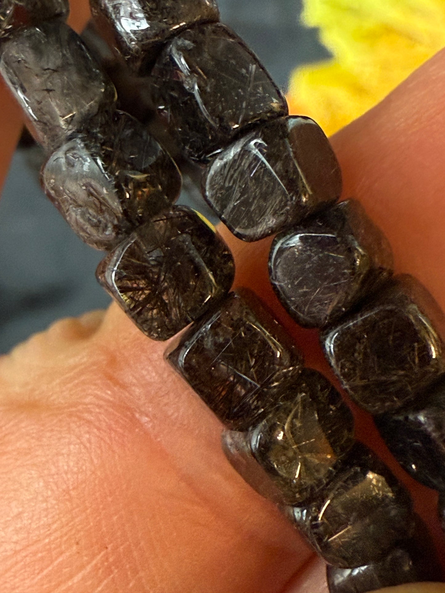 Black Quartz Rutile Bracelet