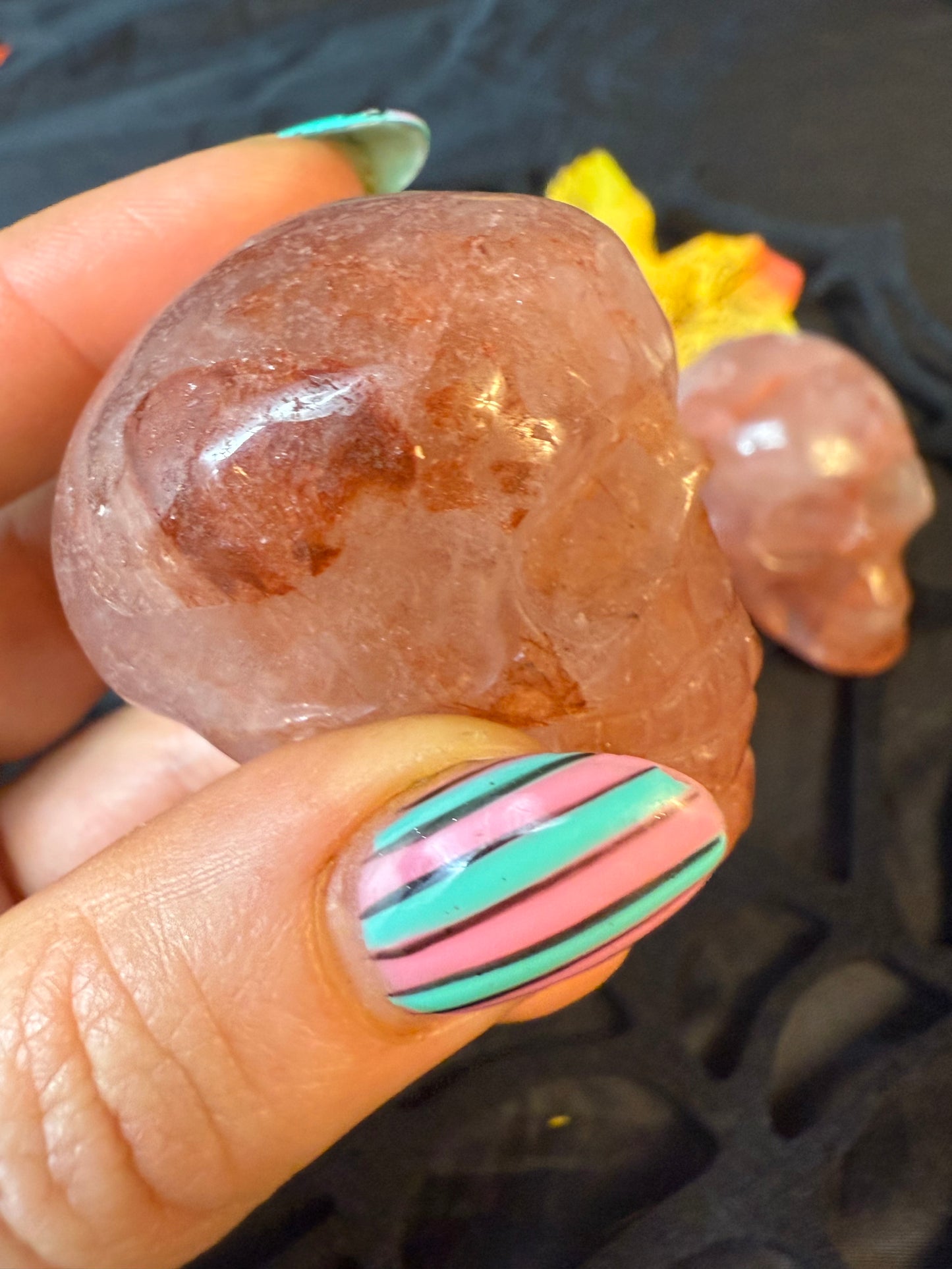Fire Quartz Skull