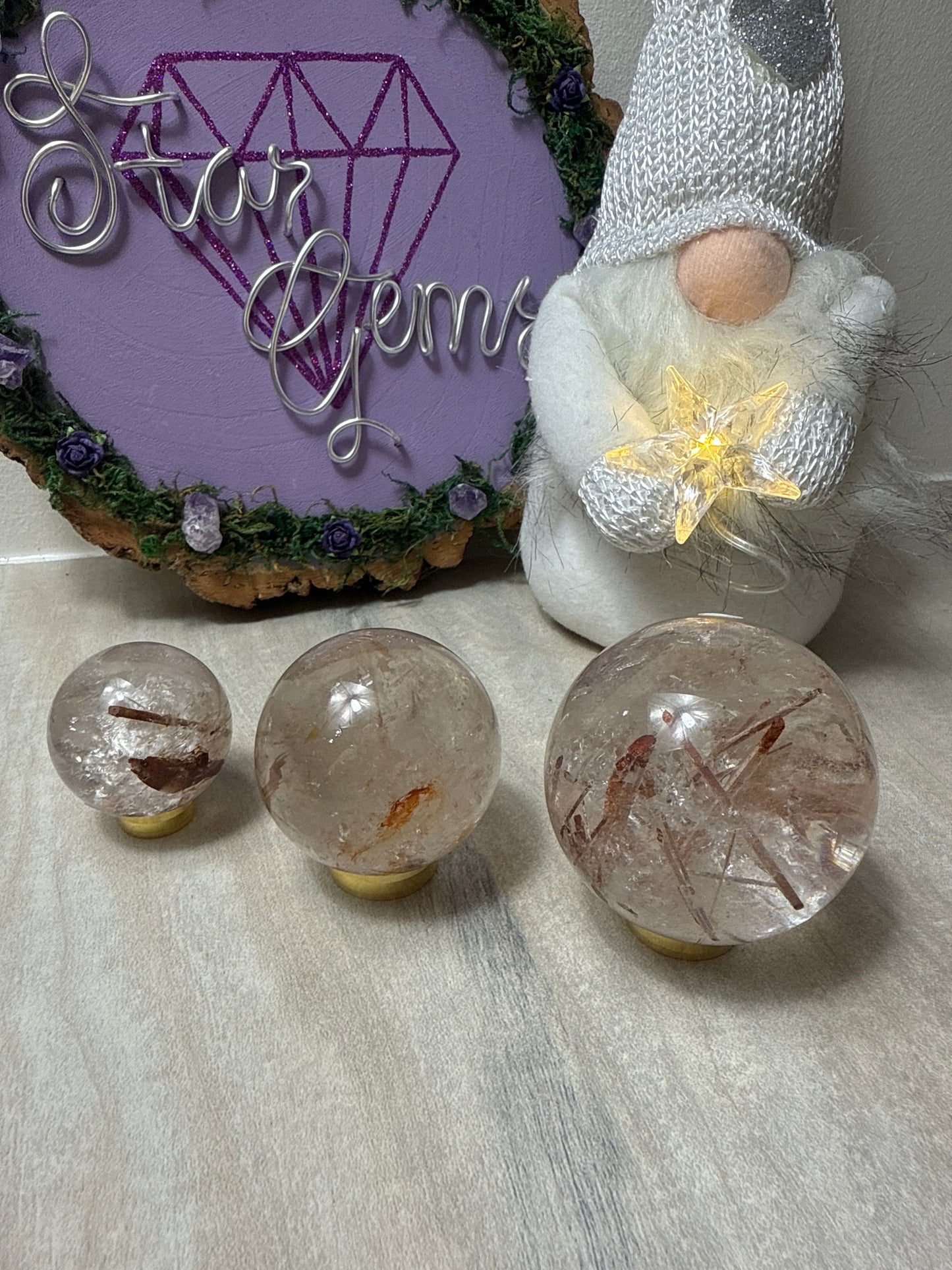 Rutile Rutilated Sphere