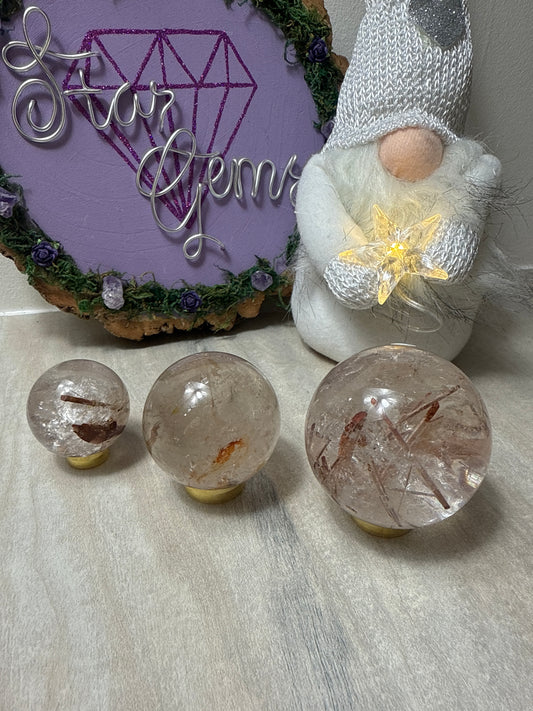 Rutile Rutilated Sphere