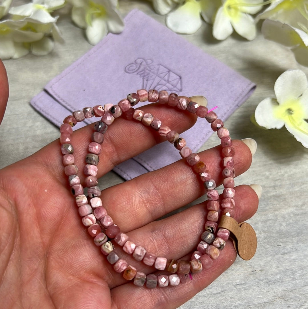 Rhodochrosite Facet Bracelet