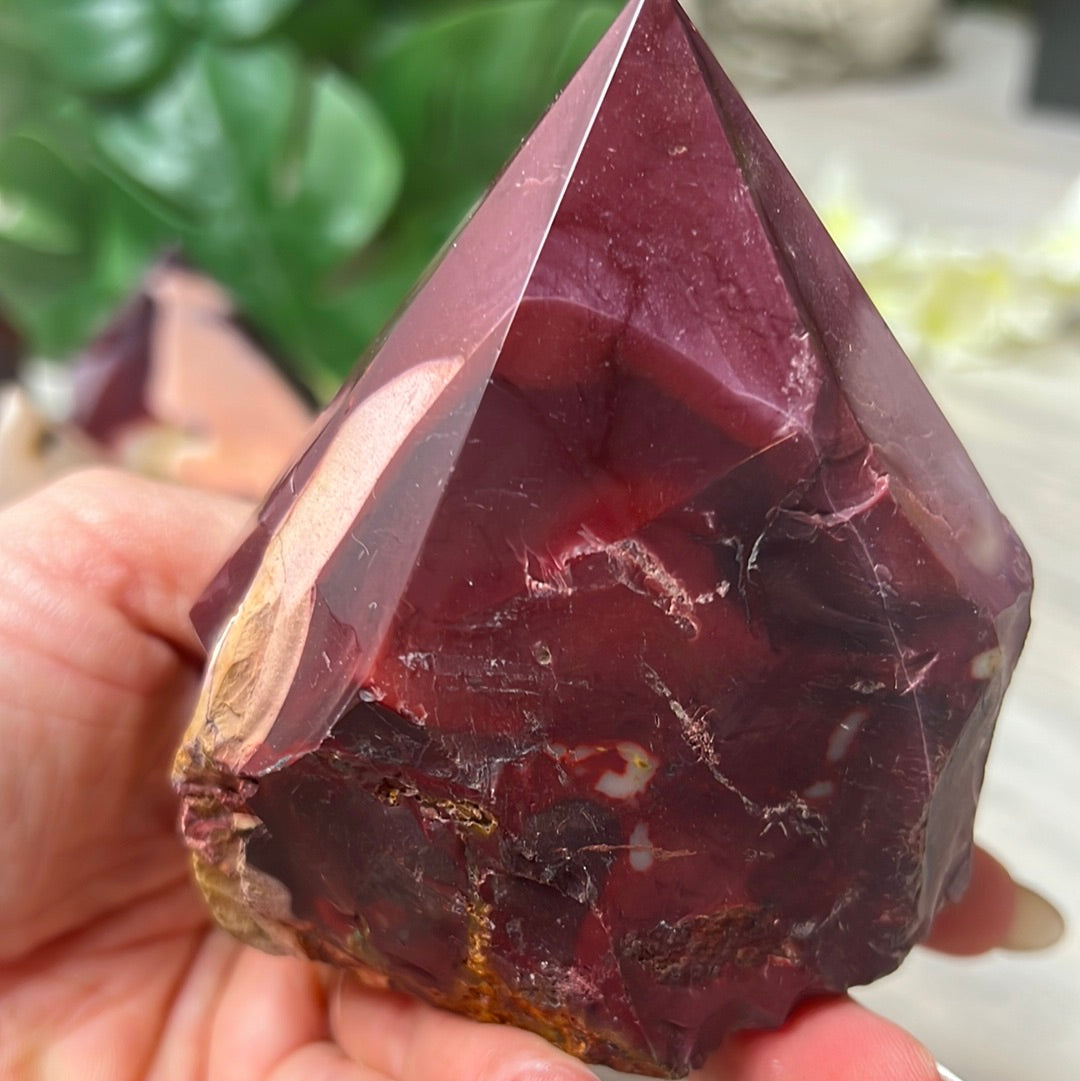 Mookaite Half & Half Polished Raw Tower Points