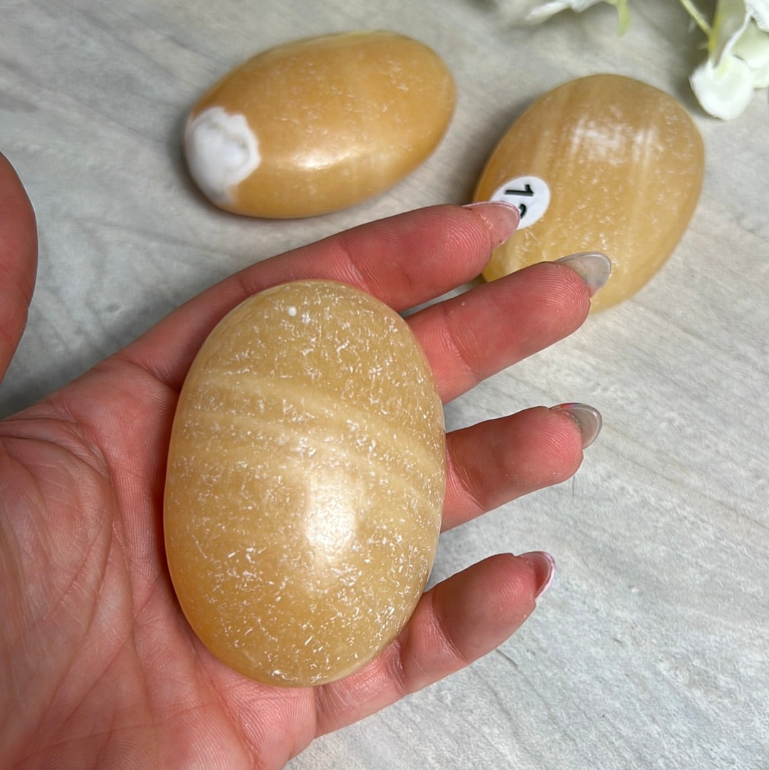 Large Orange Calcite Palm