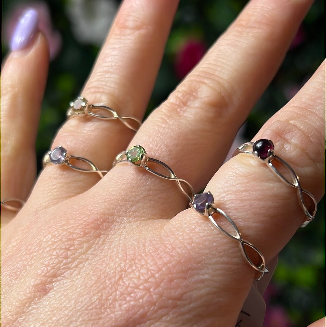 Swirl open band 925 Sterling Silver Ring