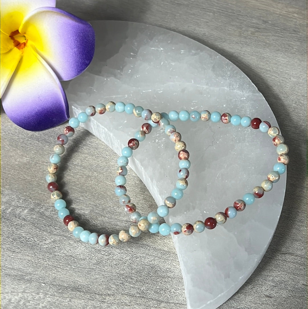 4mm Sea Sediment Bead Bracelet