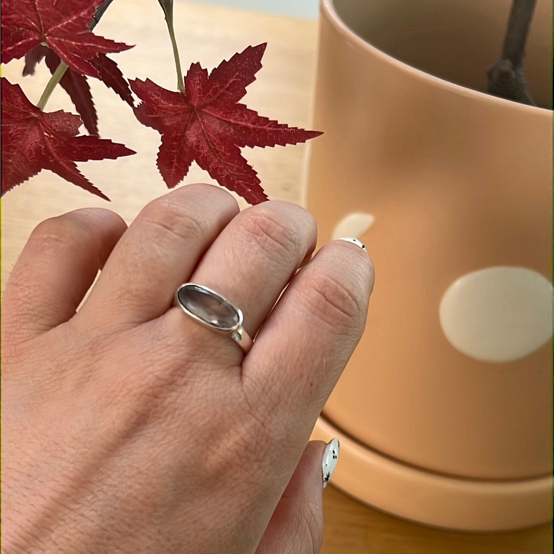 Bar Facet Sterling Silver Ring