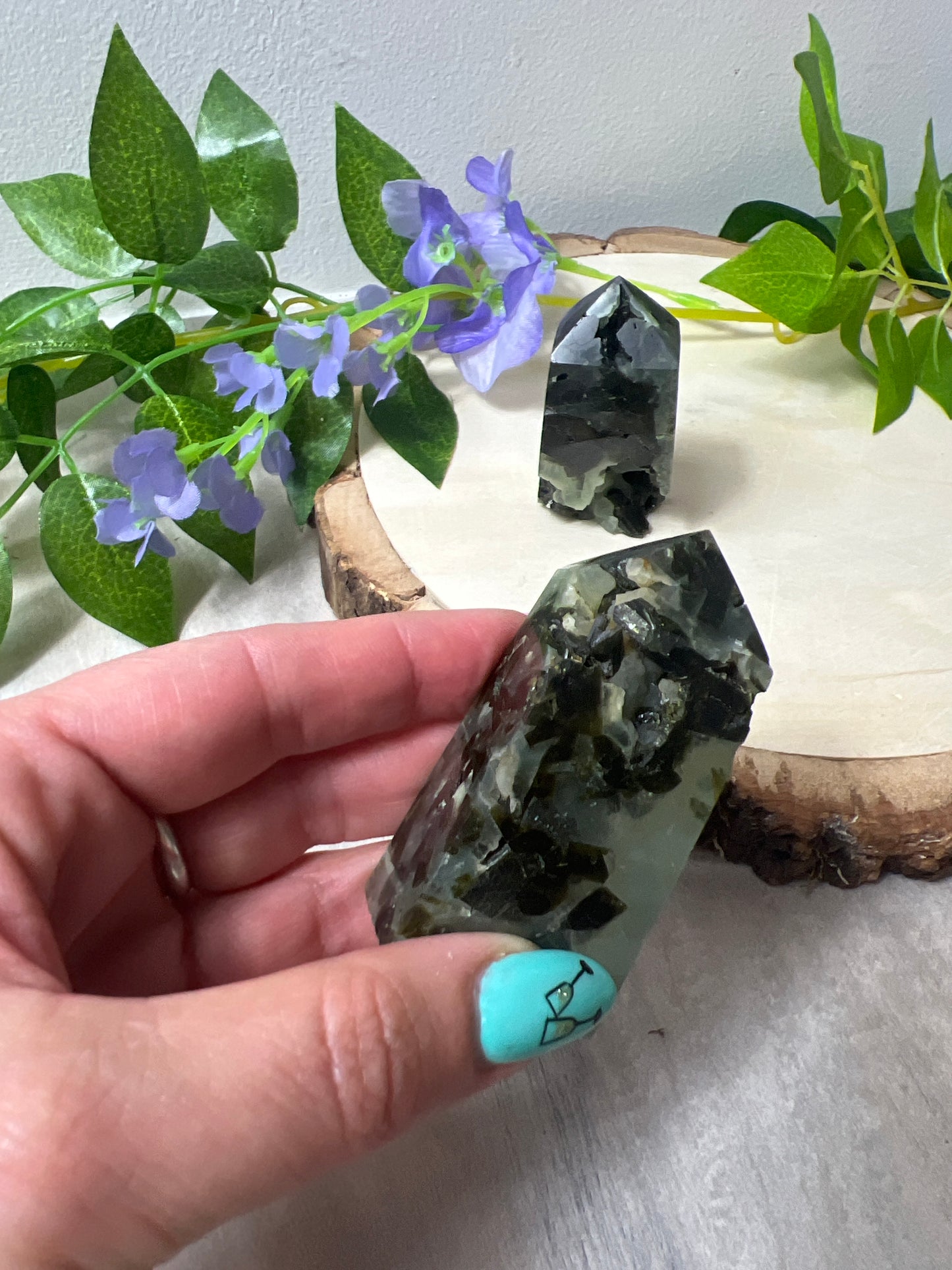 Druzy Prehnite Tower