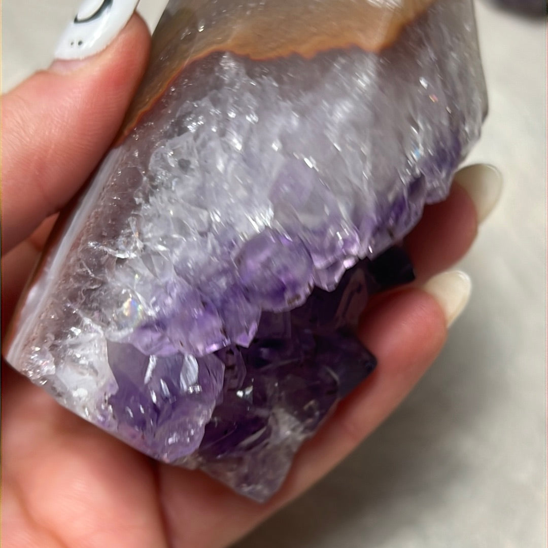 A Amethyst Agate Tower Points