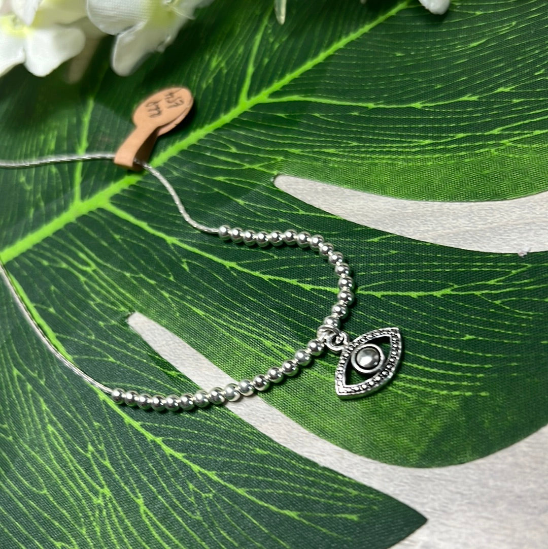 Evil Eye Protection 925 Silver Thread Adjustable Bracelet