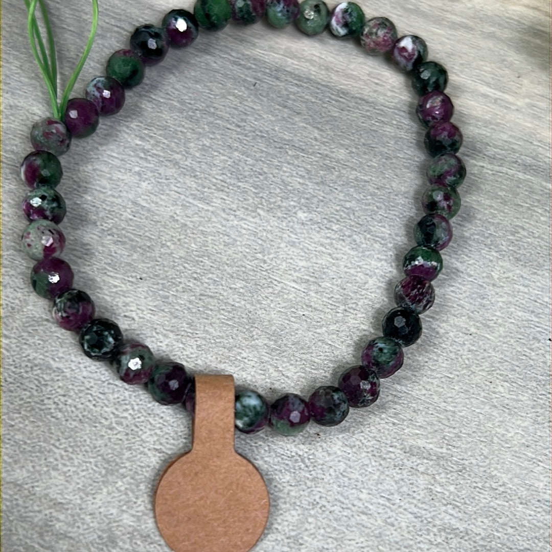 AA Ruby Zoisite Facet Bracelet