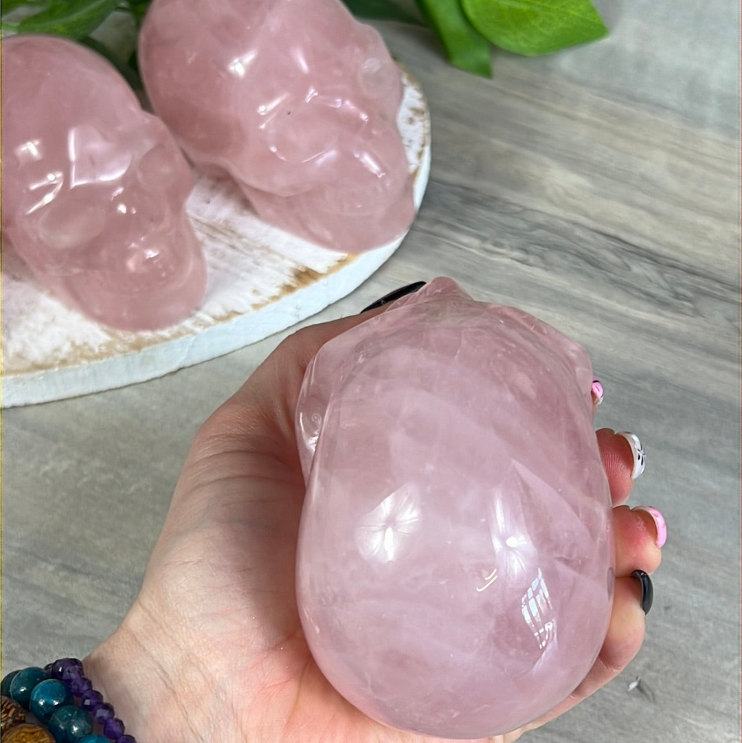 Rose Quartz Skull