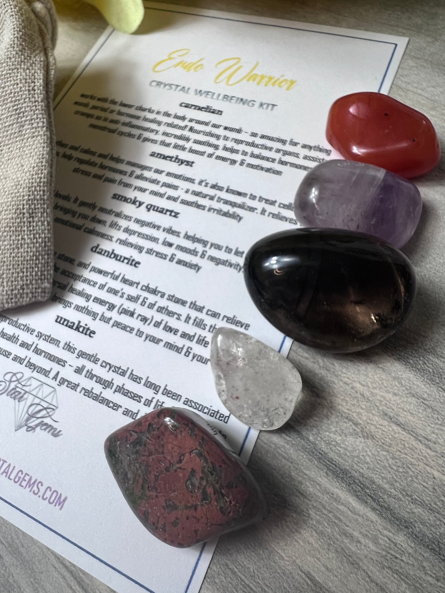 Starcrystalgems - Endo Endometriosis Warrior - Tumblestone Kit