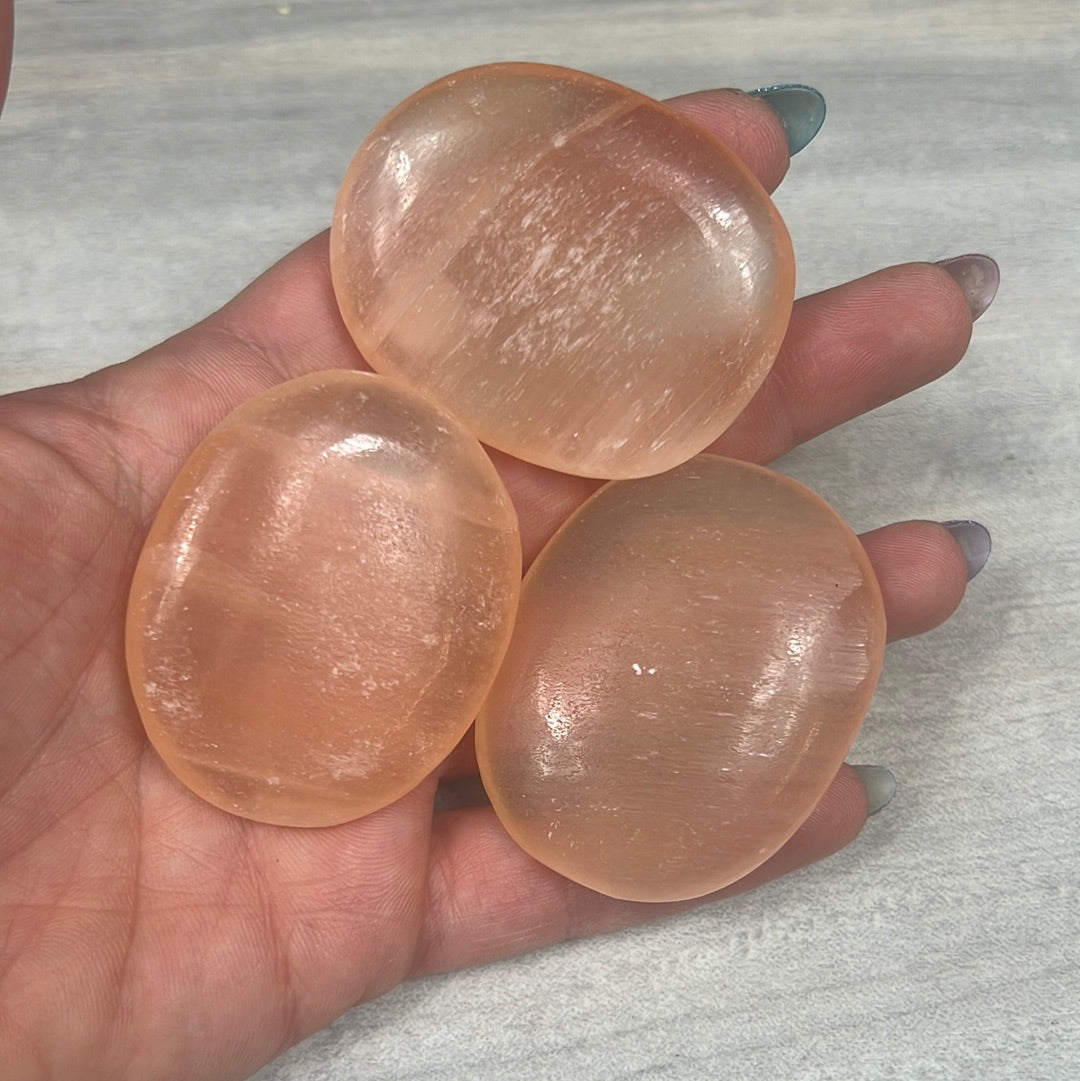 Peach Selenite Palm - orange