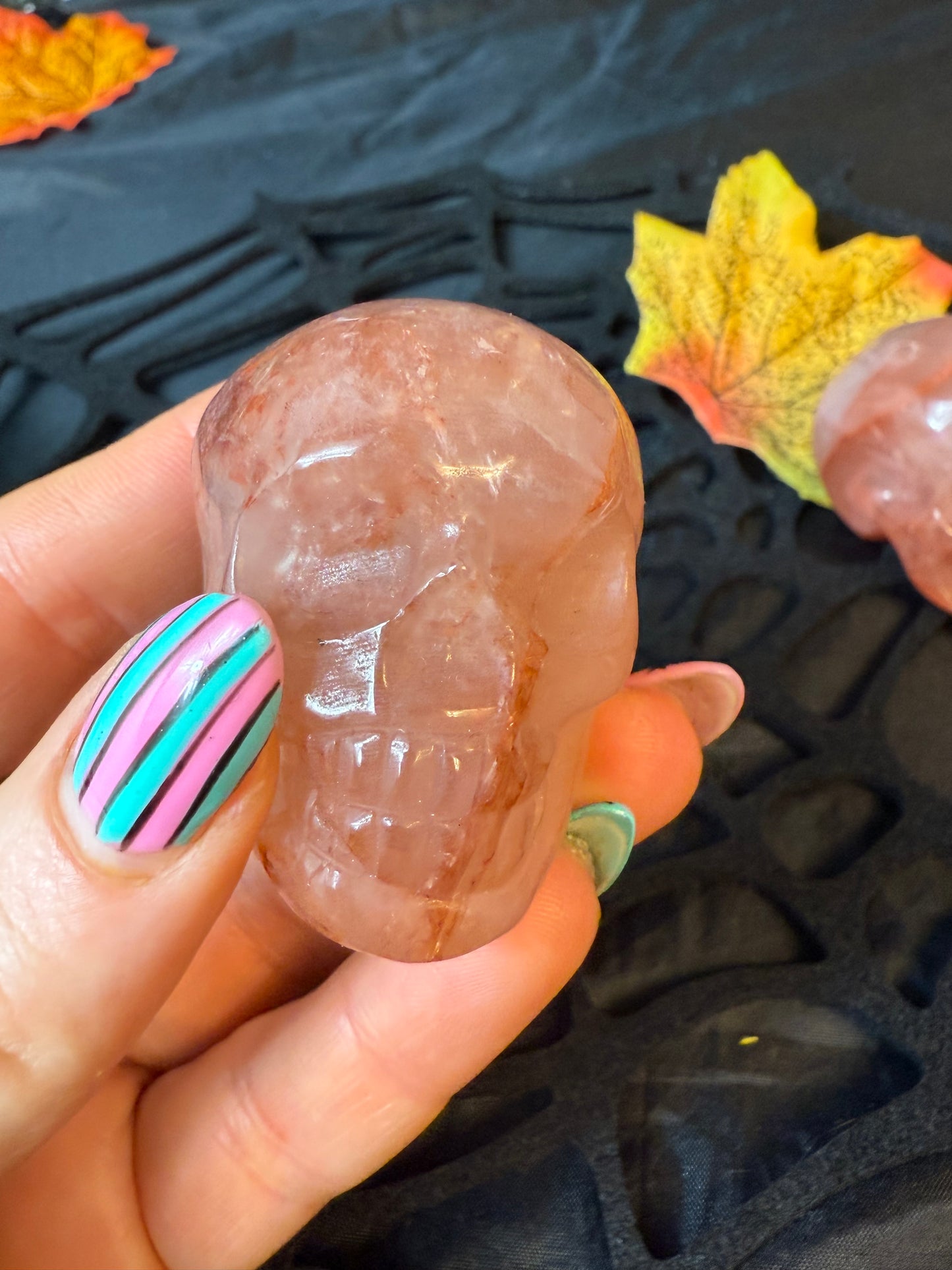 Fire Quartz Skull
