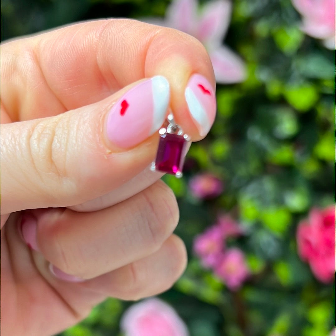 Ruby Facet 925 - Sterling Silver Pendant