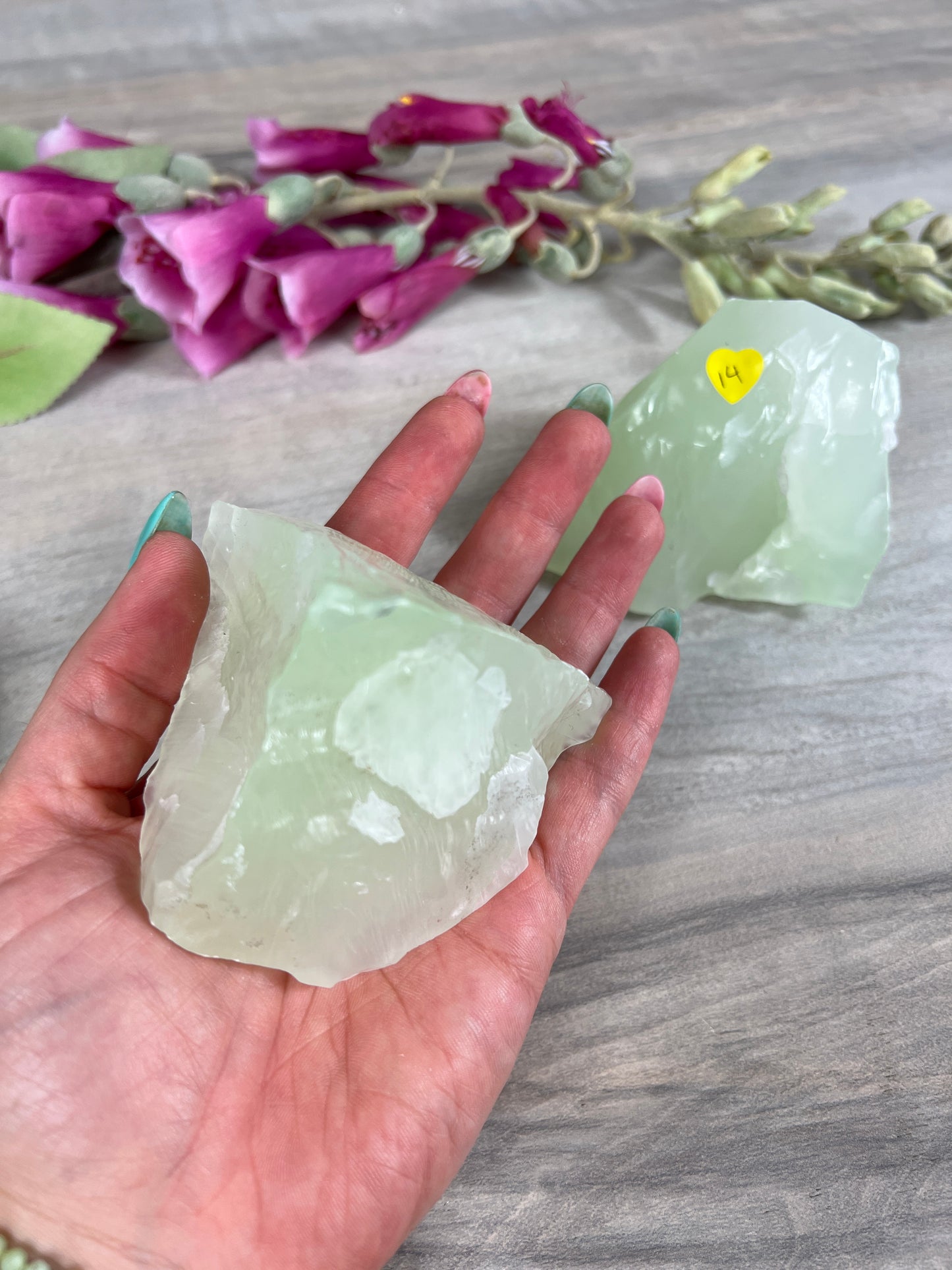 Raw Green Calcite