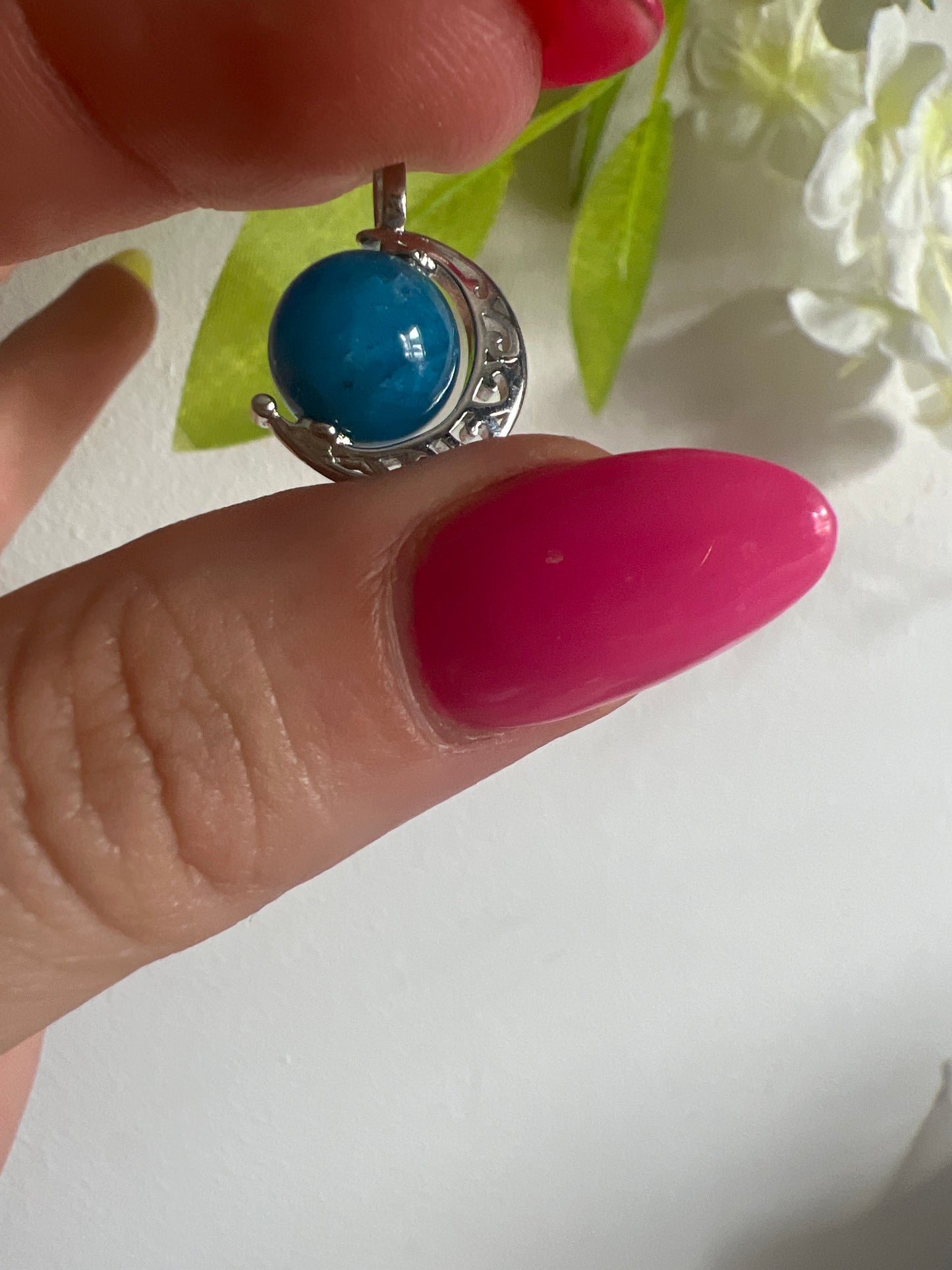 Moon Spiny - Silver PLATED Pendant