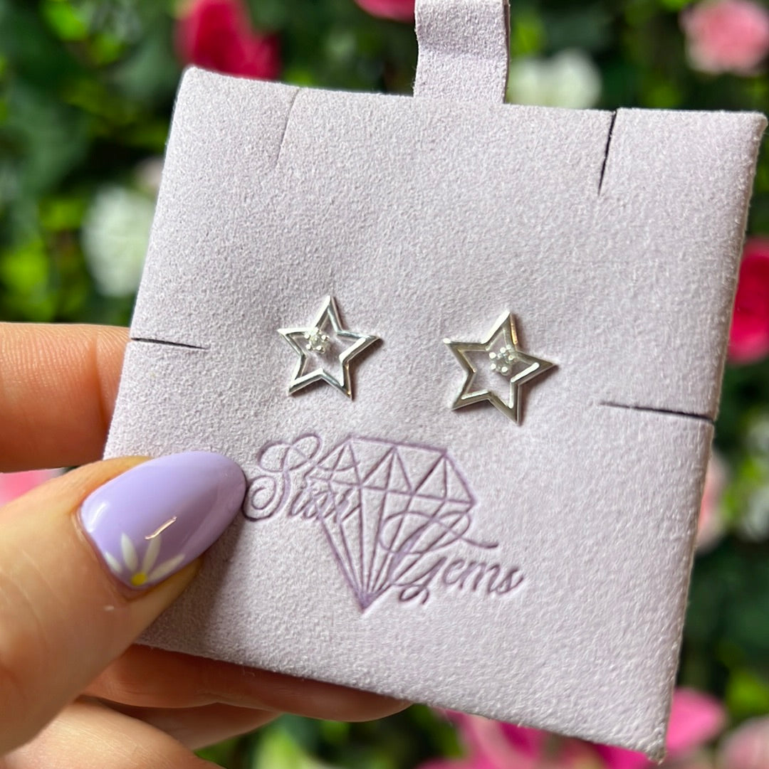 Star Bling Sterling Studs Earrings