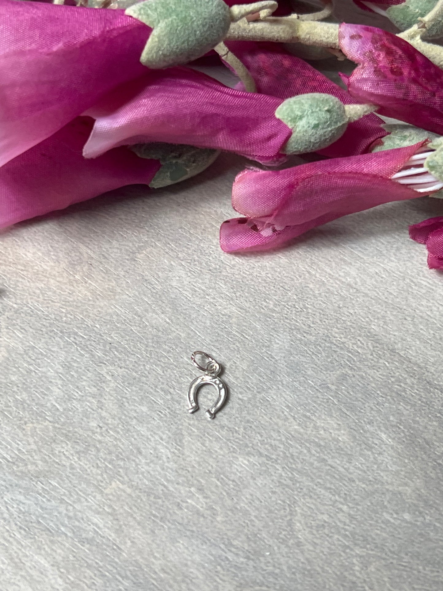 Mini Good Luck Horseshoe 925 Sterling Silver Pendant Charm