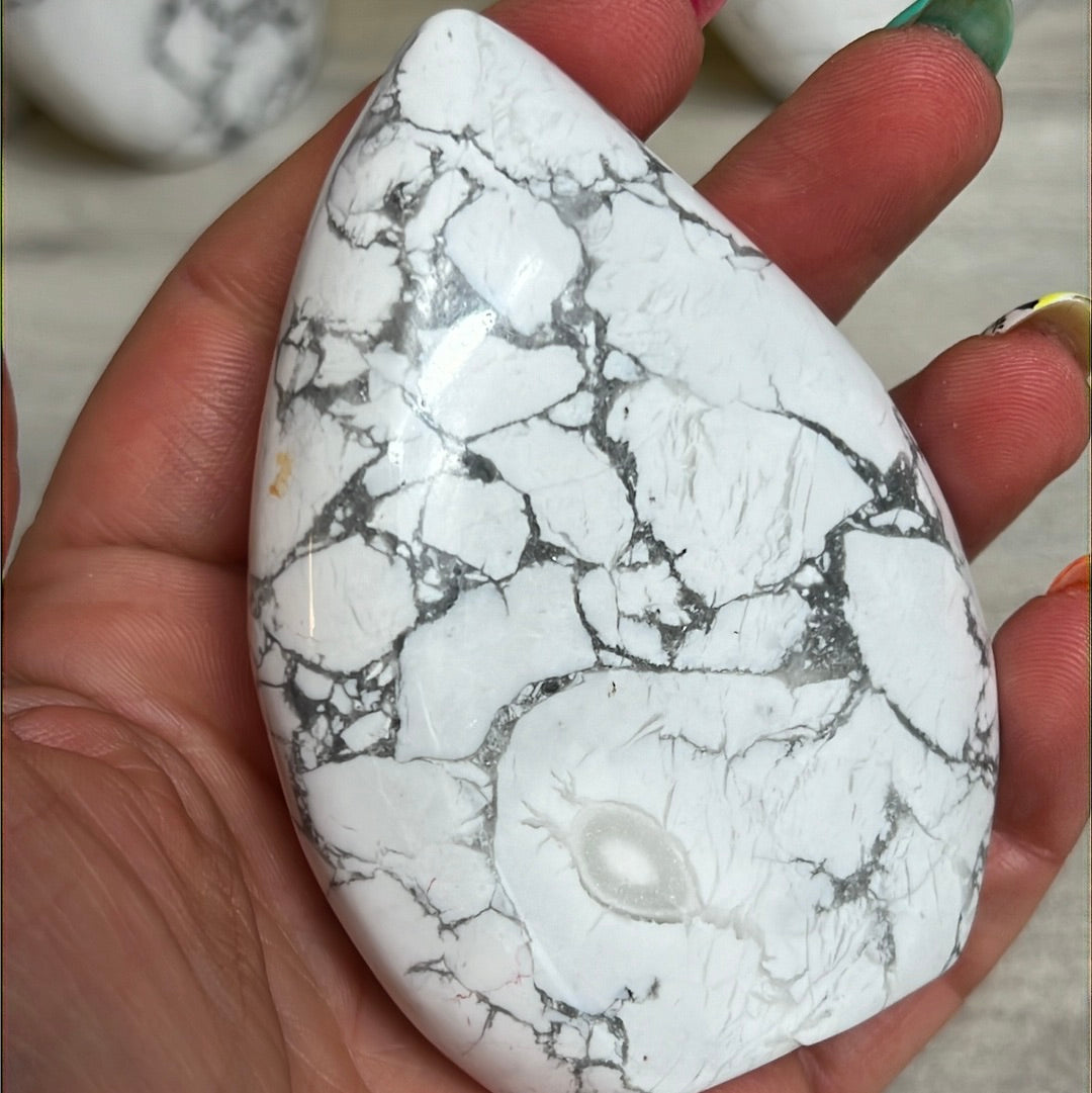 White Howlite Freeform Flame