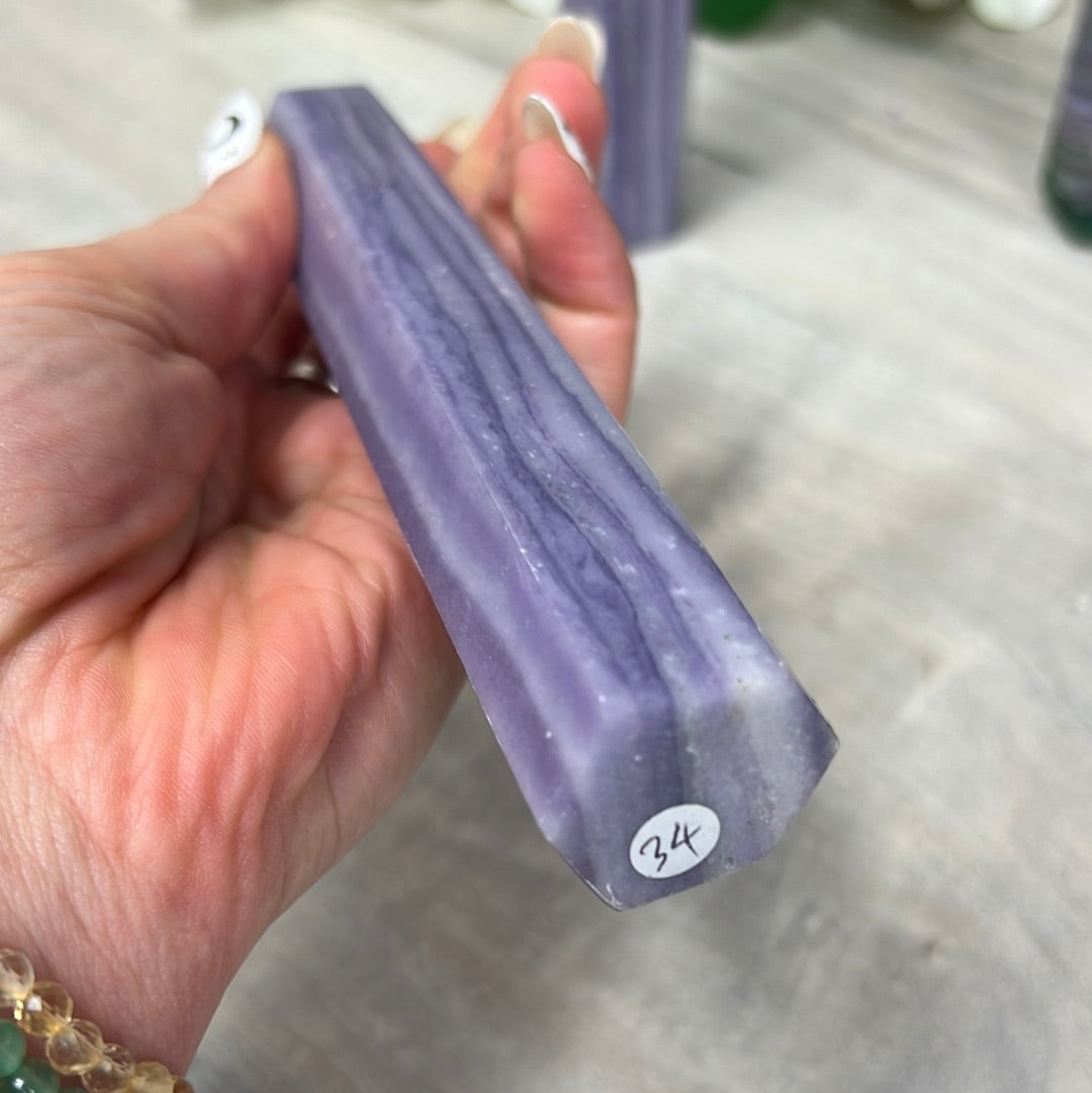 Sagentic Fluorite Purple Tower Points