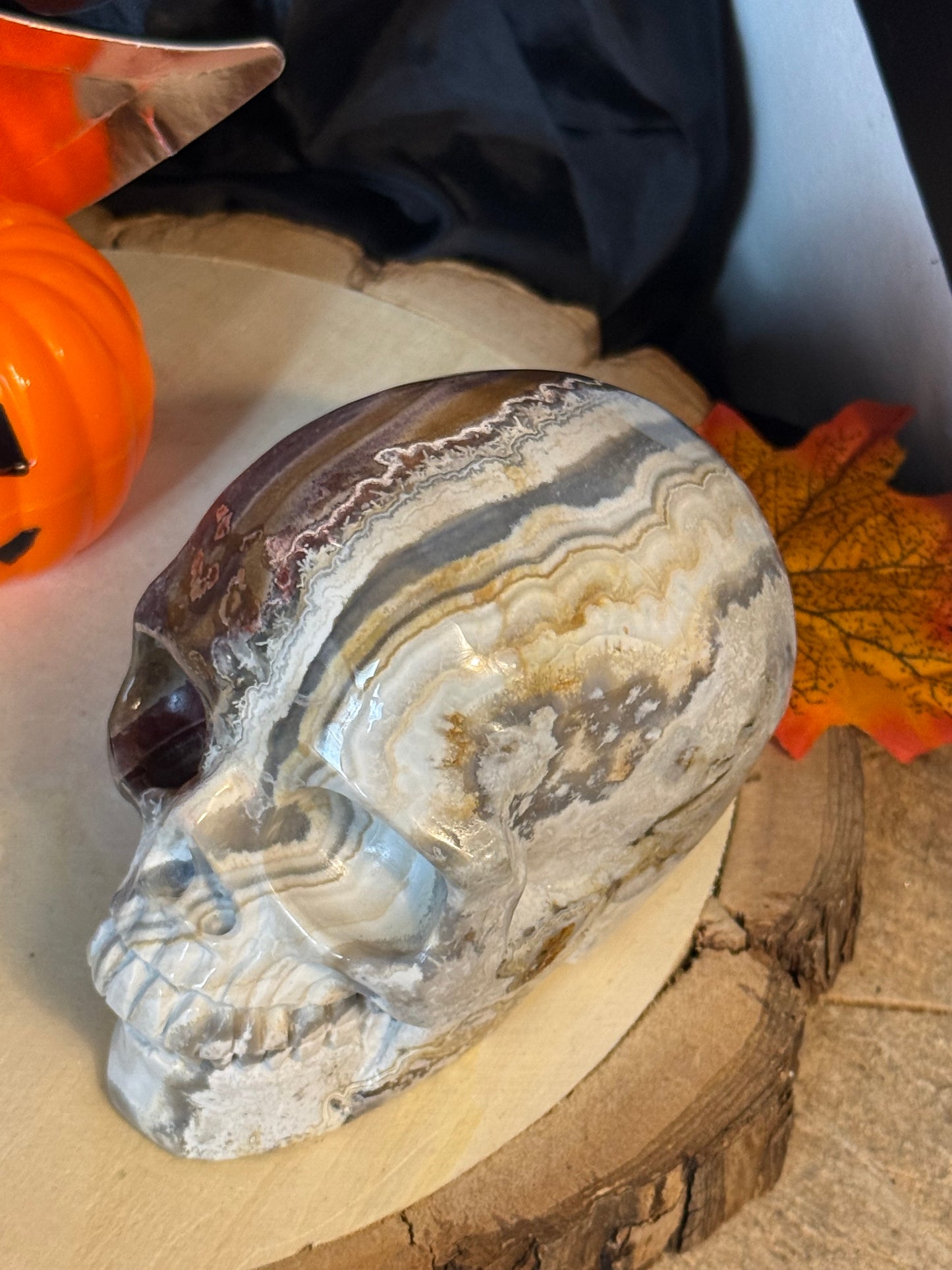 Mexican Agate Skull