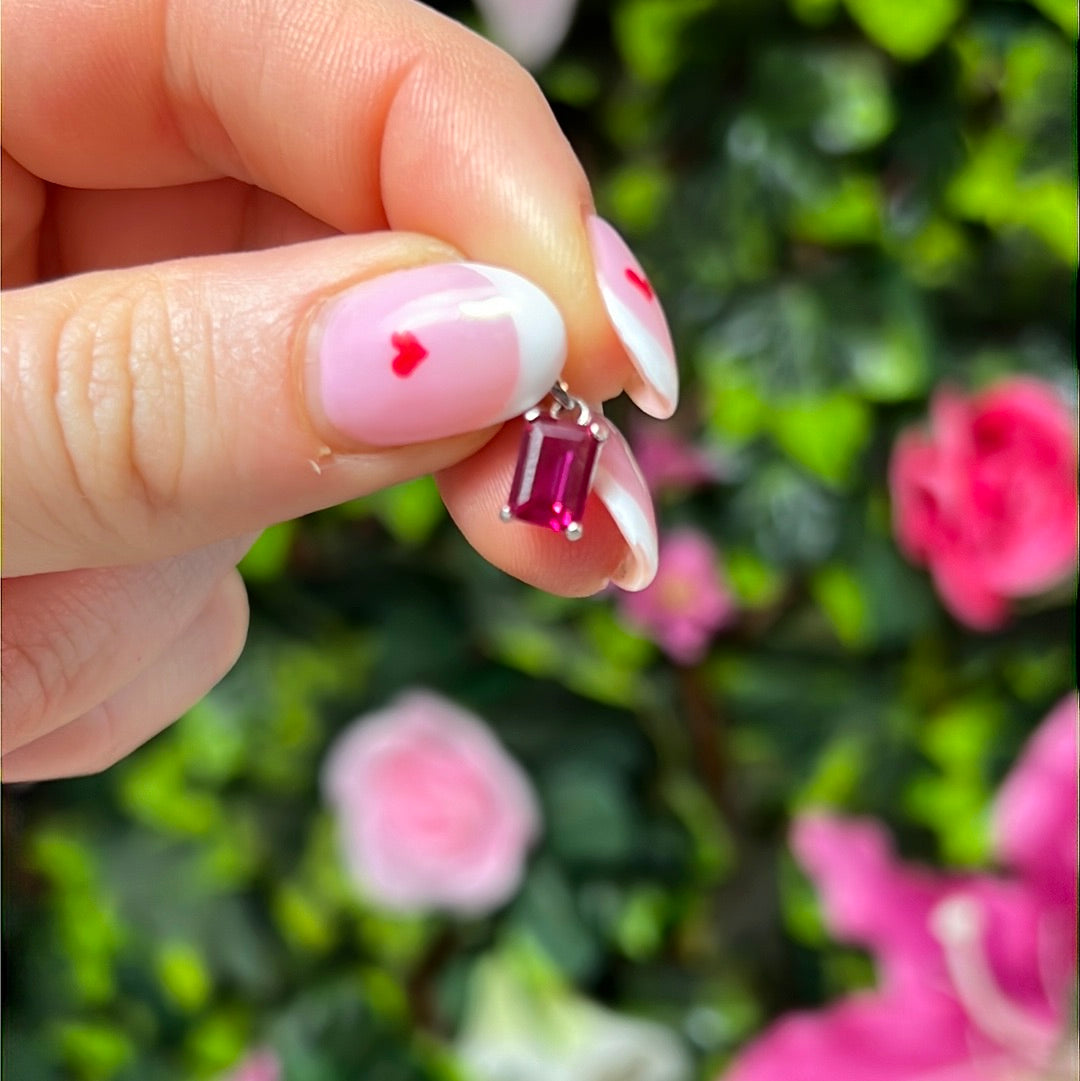 Ruby Facet 925 - Sterling Silver Pendant