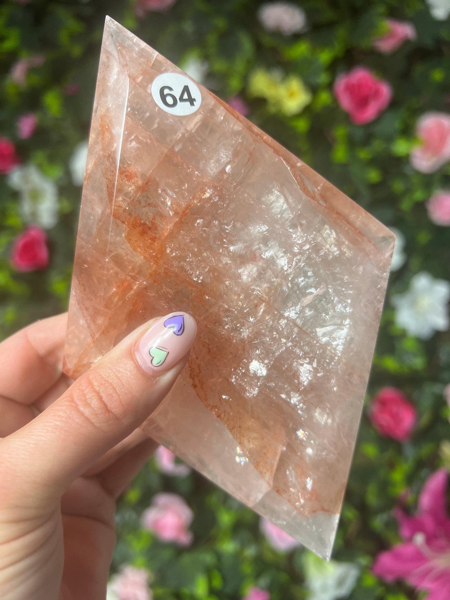XL Rose and Fire Quartz Diamond