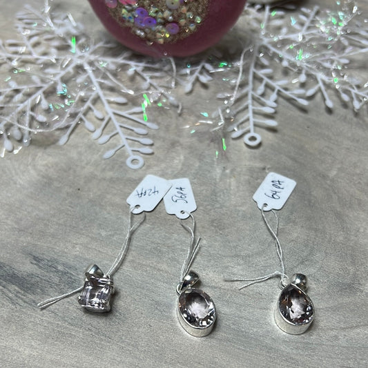 Pink Amethyst - Facet 925 Sterling Silver Pendant