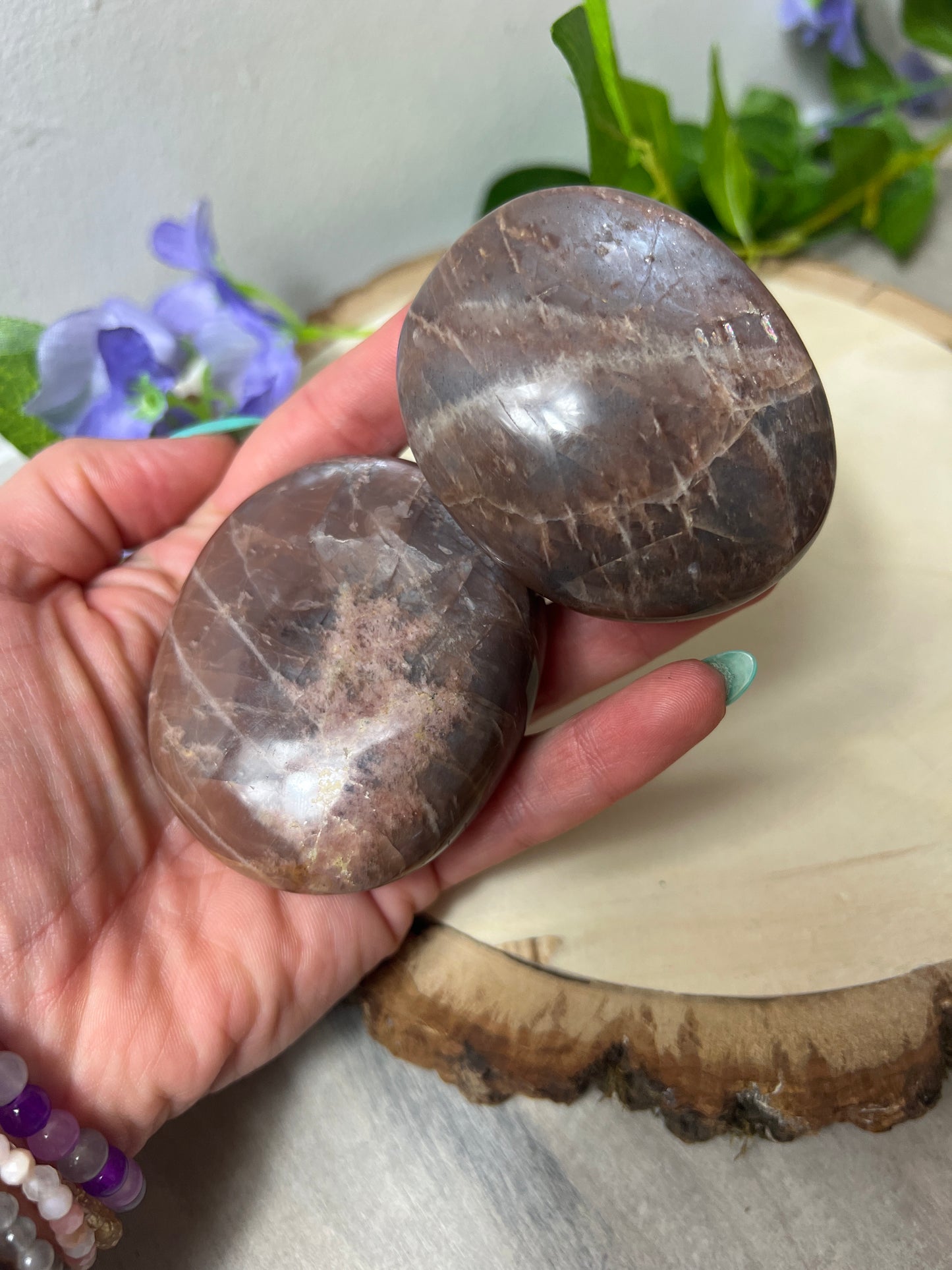 Peach Moonstone XL Palm