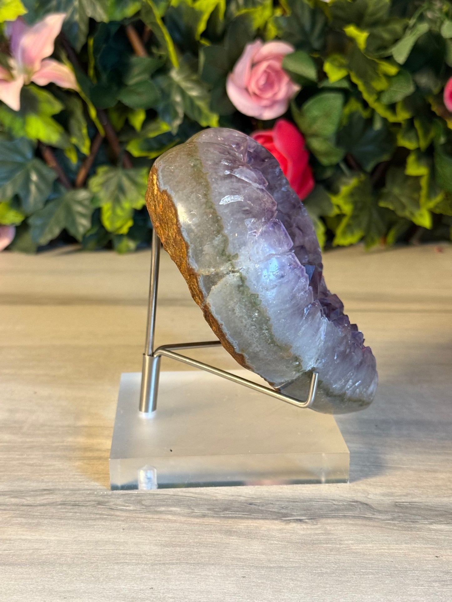 Large Amethyst Druzy Heart