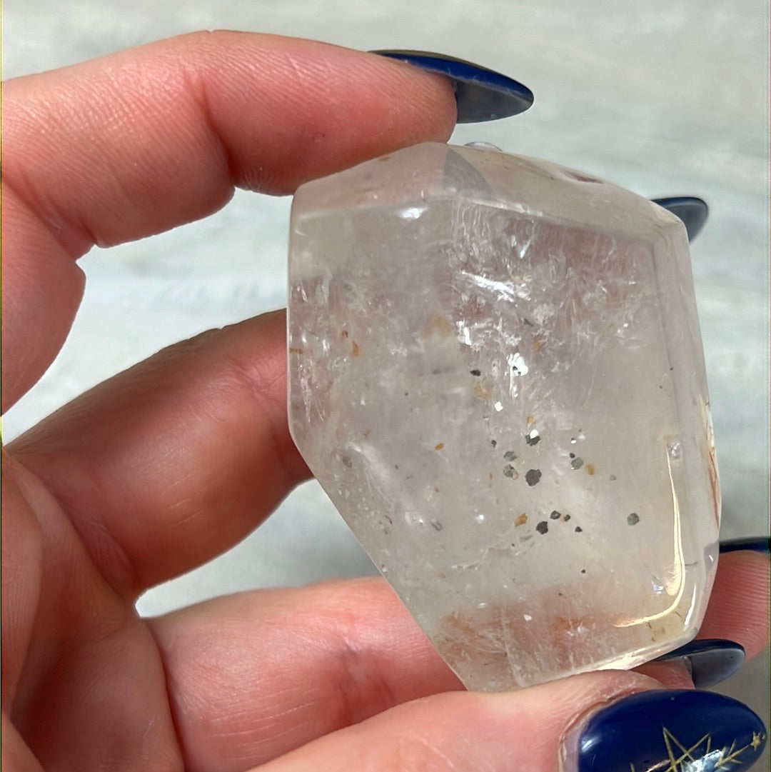 Pyrite in Quartz Freeform Polished Specimen