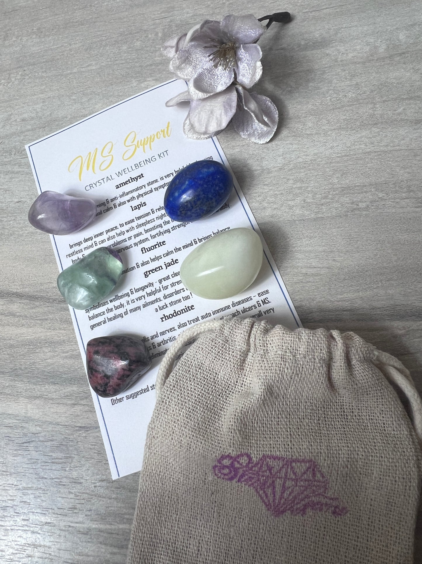 Starcrystalgems - MS Multiple Sclerosis Support - Tumblestone Kit