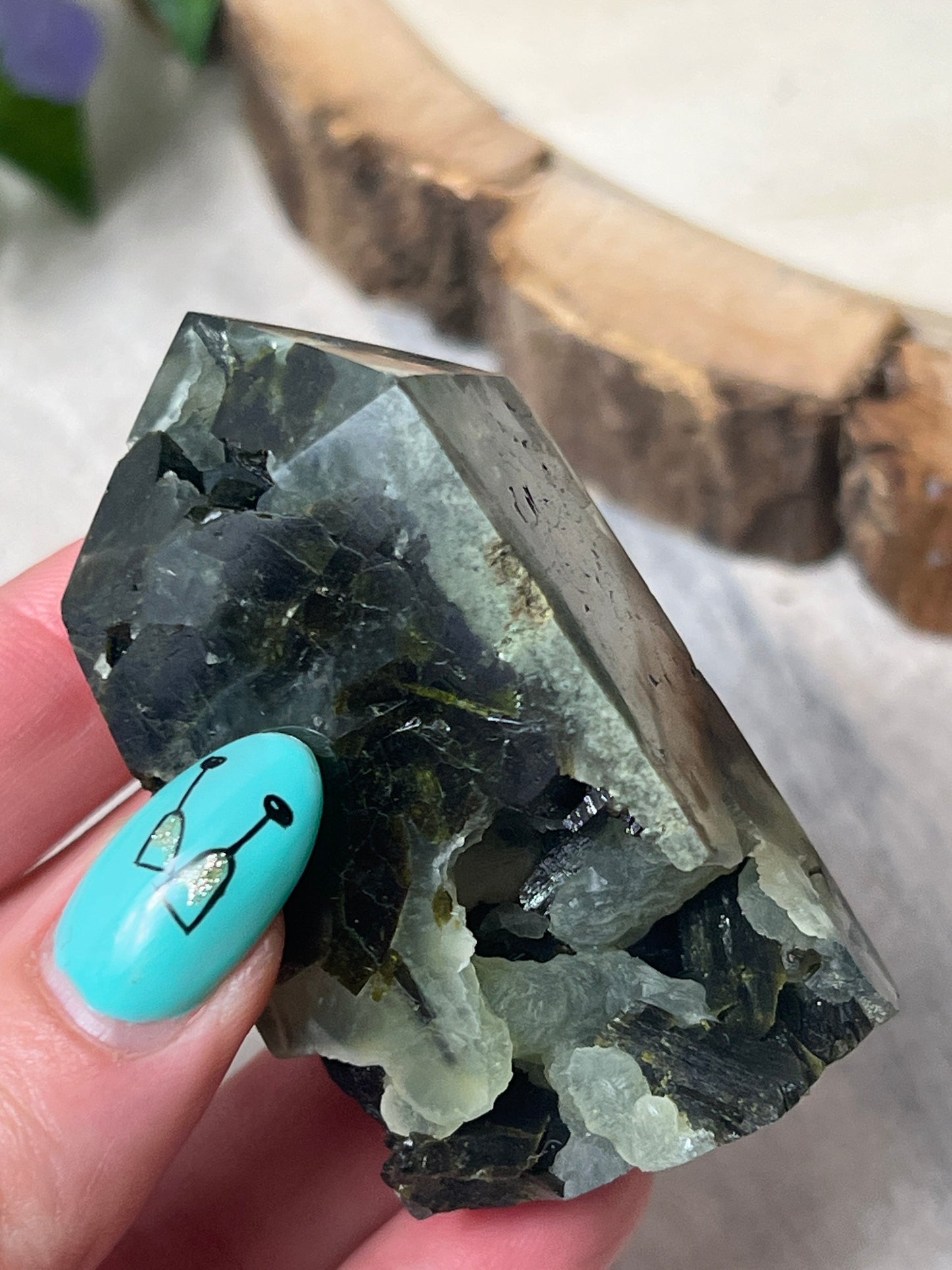 Druzy Prehnite Tower