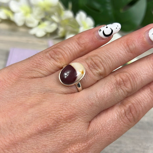 Mookaite 925 Sterling Silver Ring - Size L - L 1/2