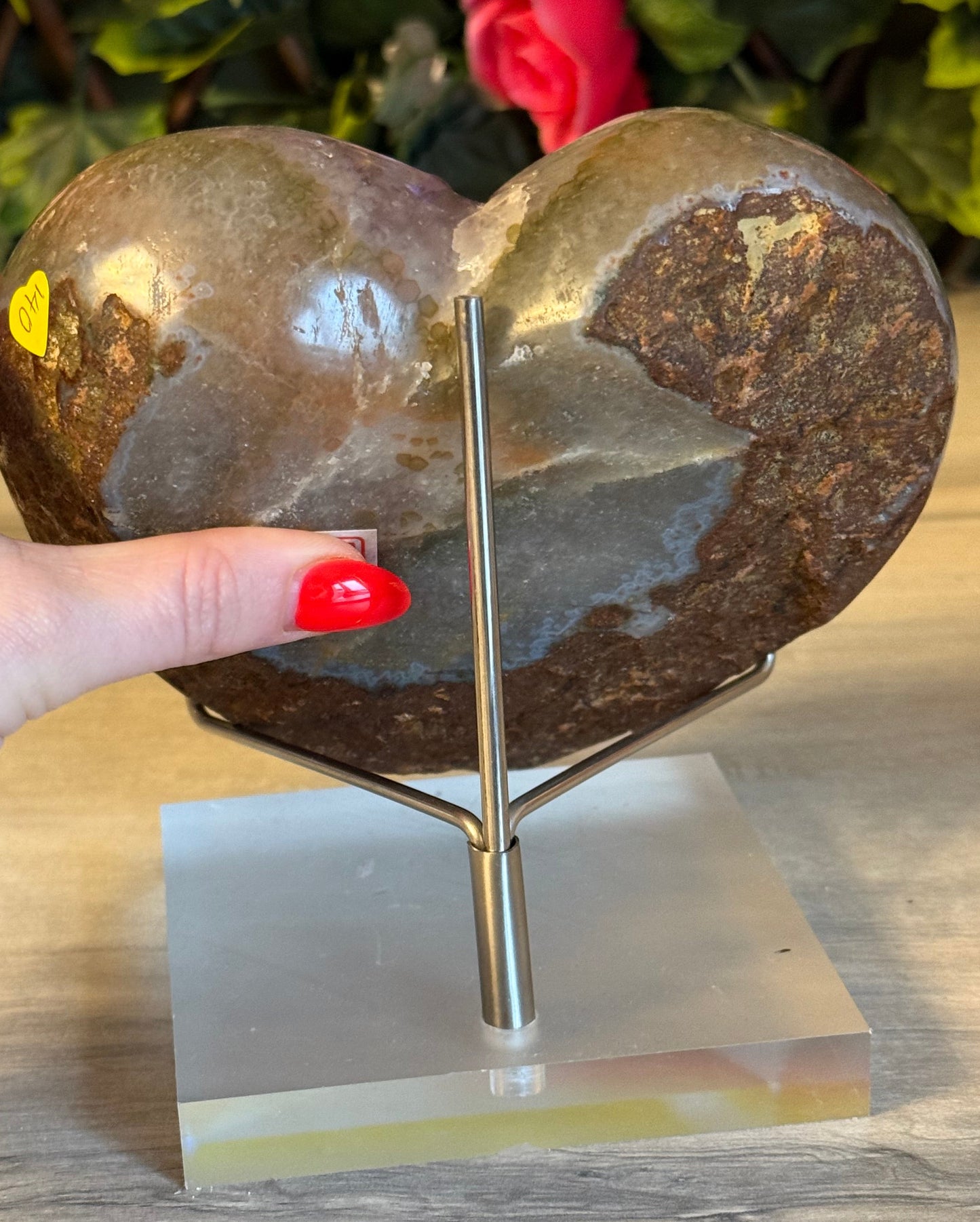 Large Amethyst Druzy Heart