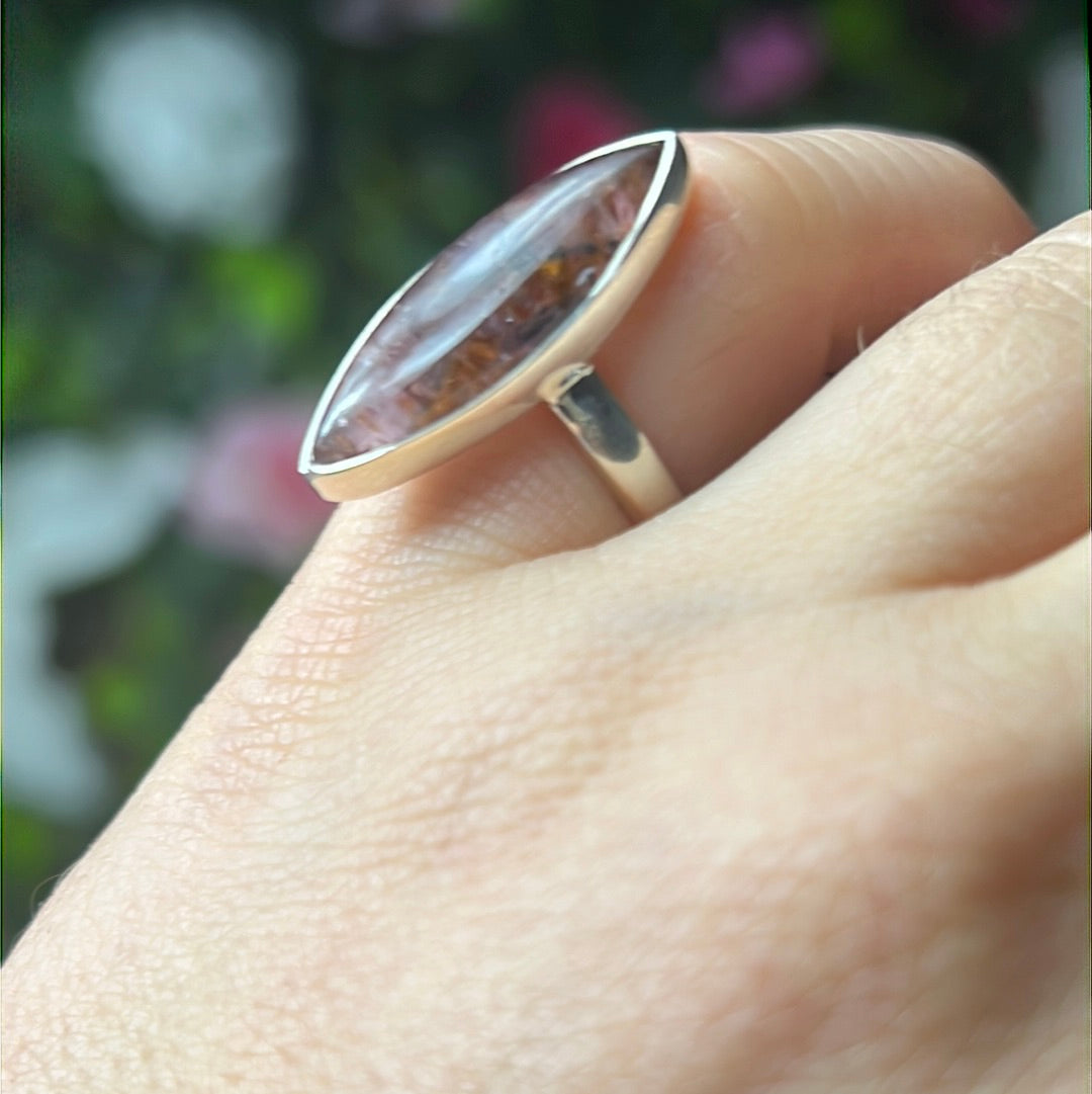 Super Seven 925 Silver Ring -  Size J 1/2