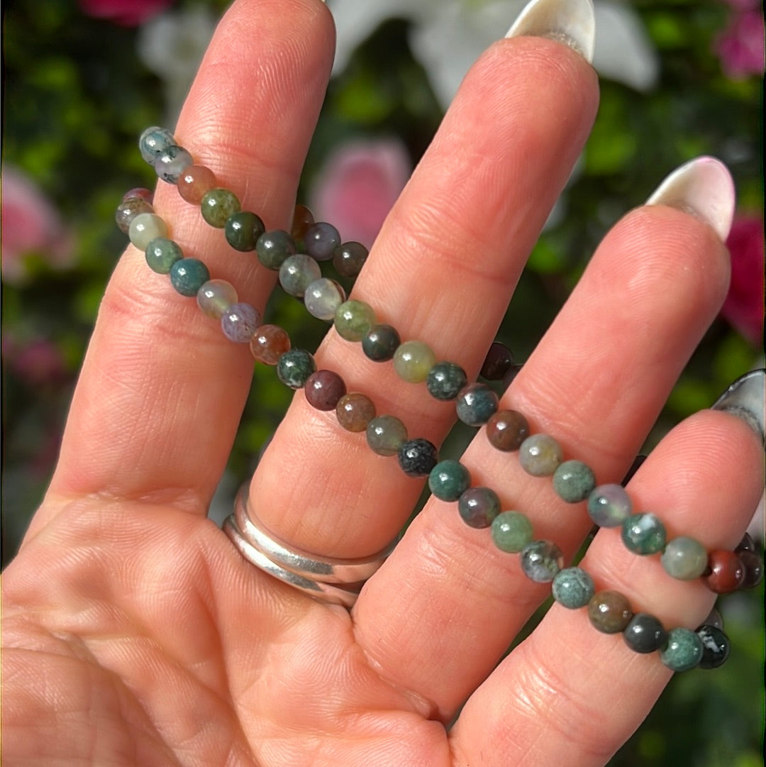 4mm Ocean Jasper Bead Bracelet