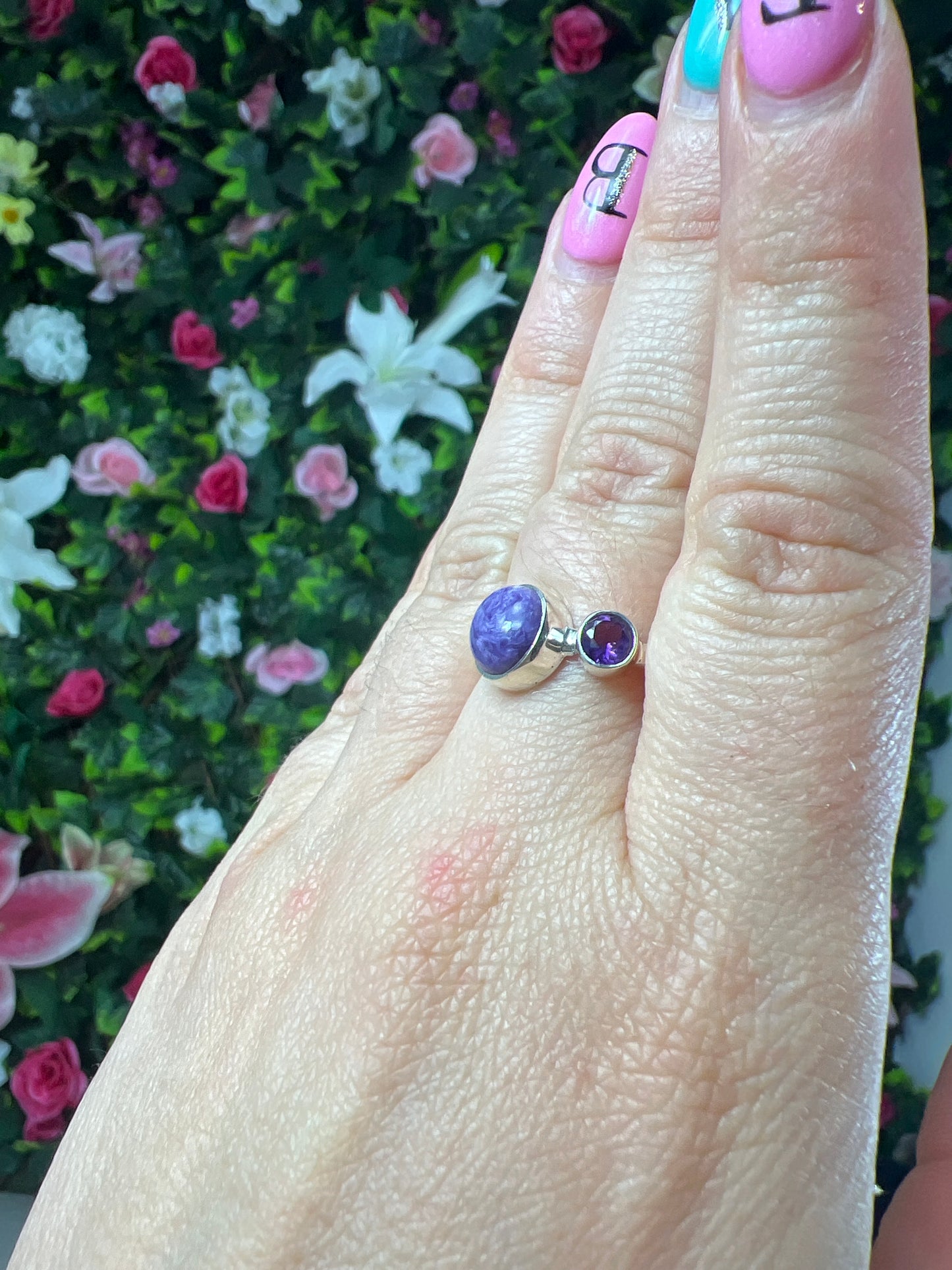 Duo Stone Ring - 925 Sterling Silver