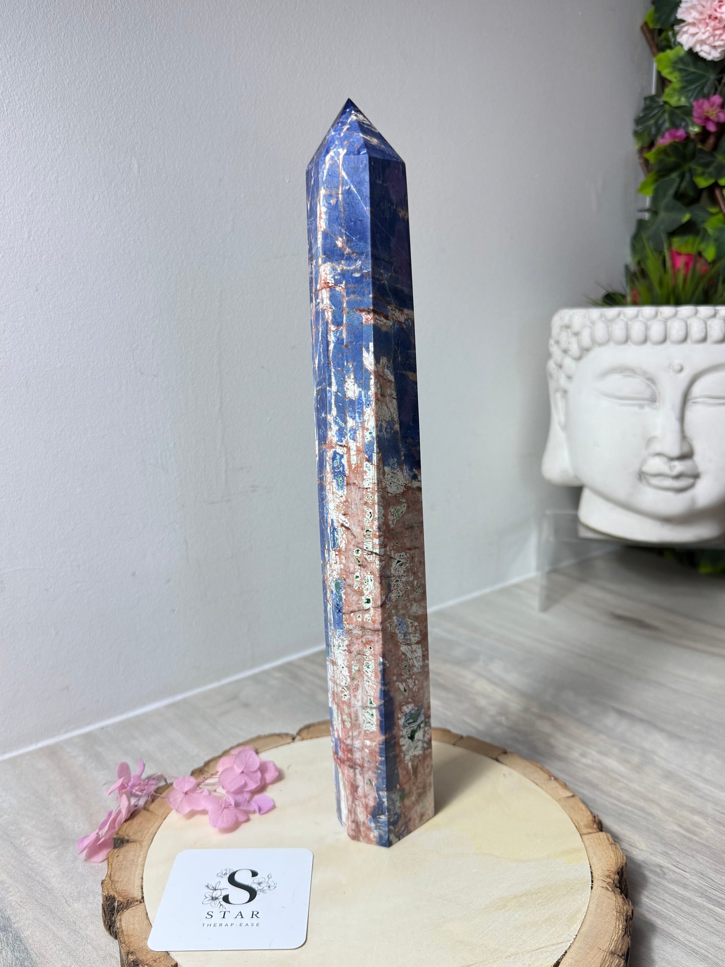 Large Sunset Sodalite Tower Point